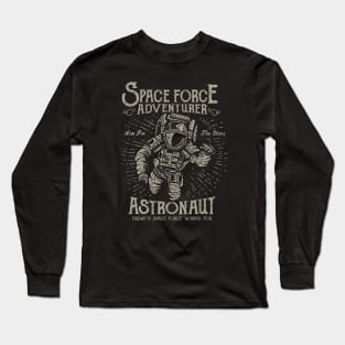 Space Force Adventurer: Aim for the Stars! Long Sleeve T-Shirt